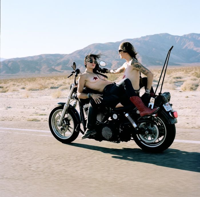 Girls on a motorcycle in Cologne