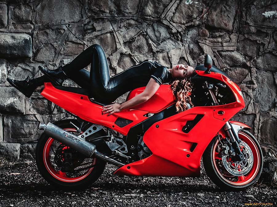 Beautiful girl Beautiful girls and motorcycles in Cologne