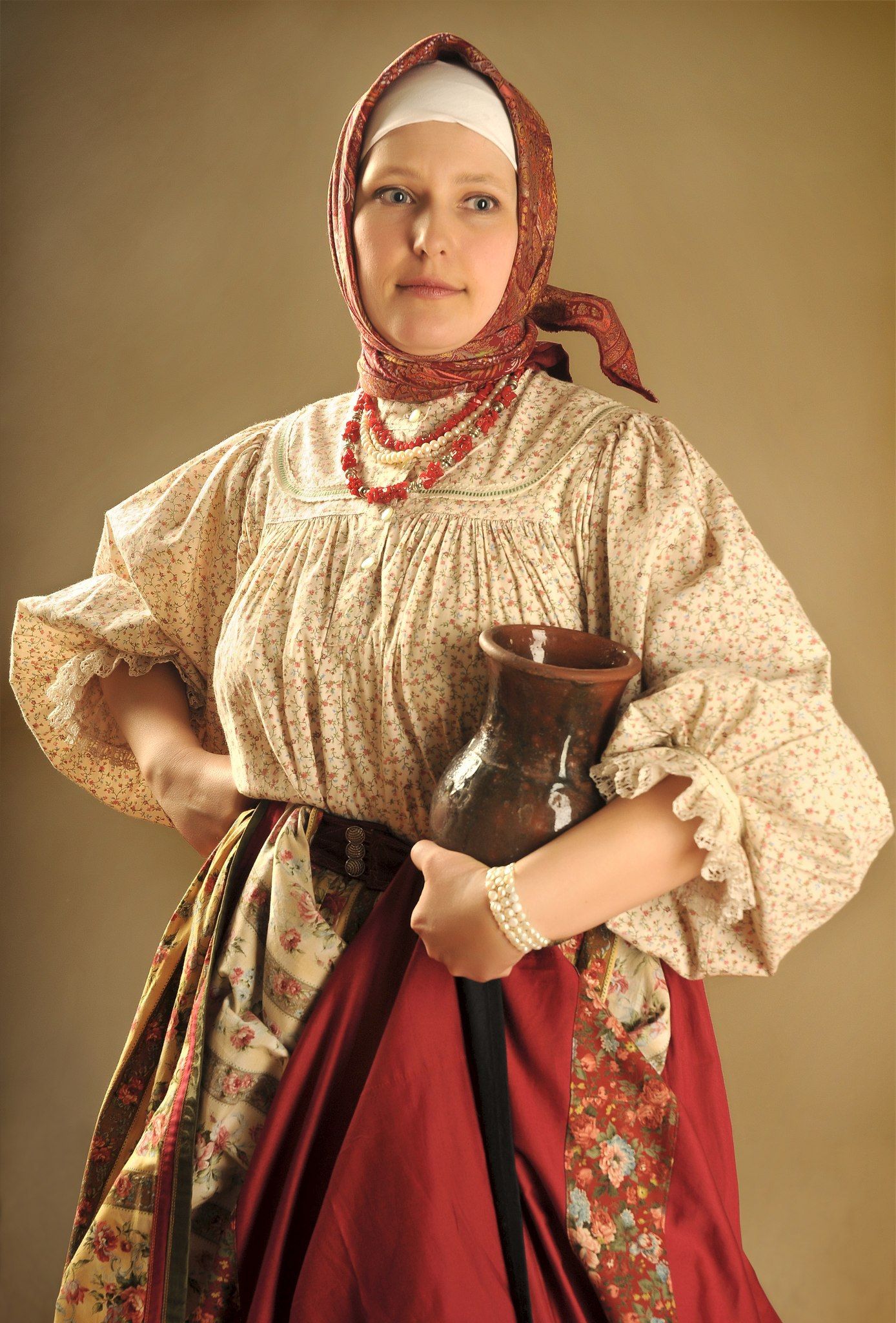 Girls in Slavic costumes in Cologne